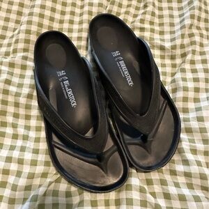 Birkenstock Honolulu Essentials Black Recovery Flip Flops Size 42